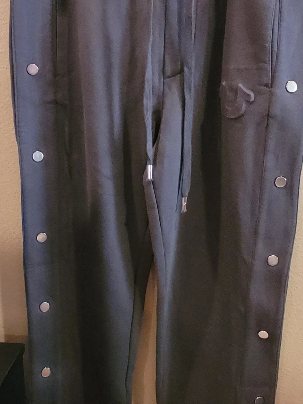 True Religion Side Snap Sweatpants Charcoal Gray Men’s Small NWT Tearaway VTG